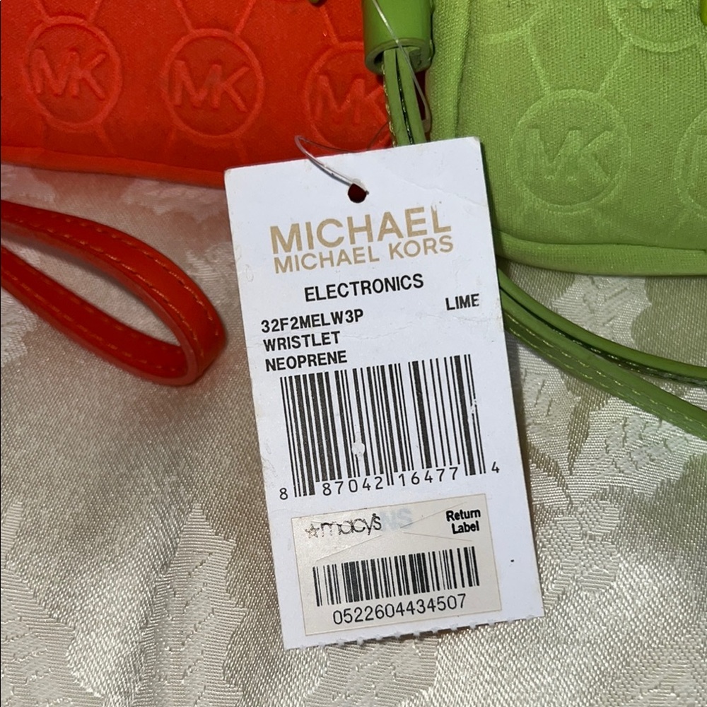 Michael Kors Orange & Green Wristlet - Picture 5 of 12